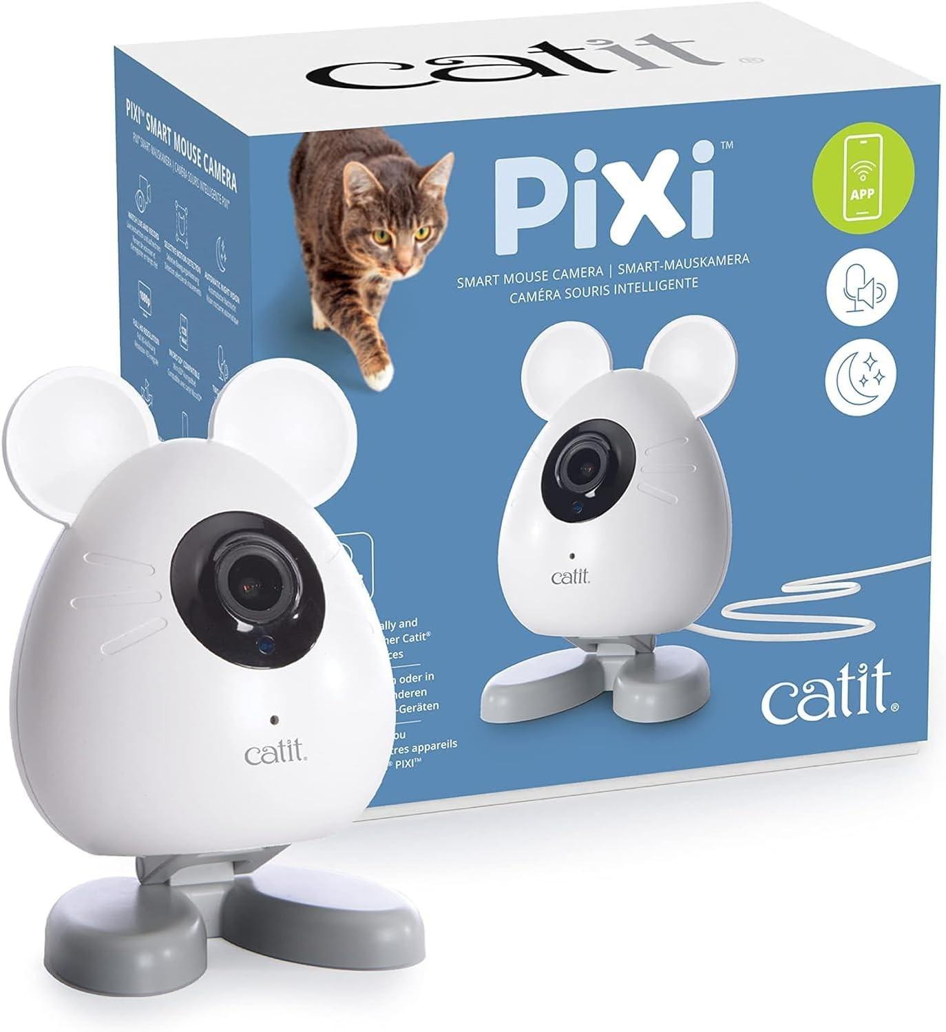 Catit PIXI Smart Mouse Camera 1080p HD Cat Pet Monitor Night Vision 2-Way Audio
