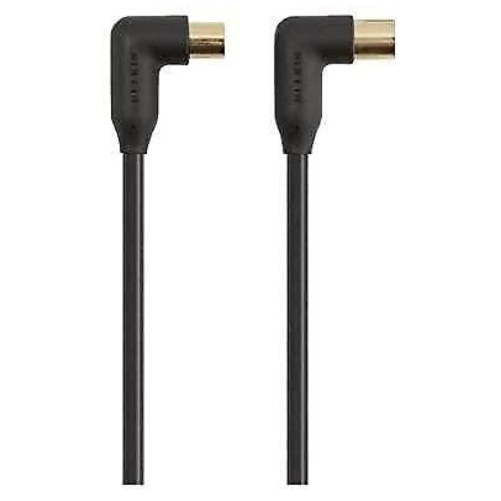 Belkin 5m TV Antenna Coax Cable Male To Female Right Angled F3Y056bf5M Black