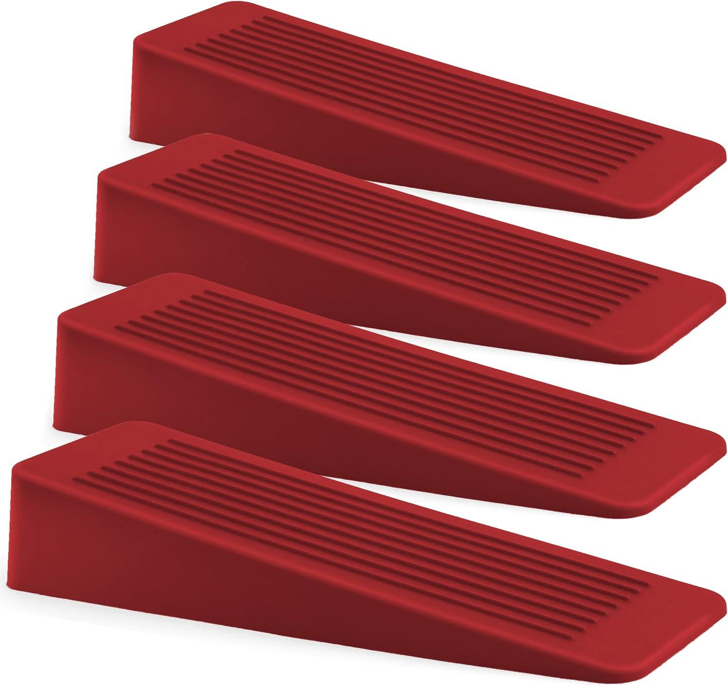 Rubber Door Stop 4 Pack, Door Stoppers for Floor, Door Stops Indoors, Door Wedge
