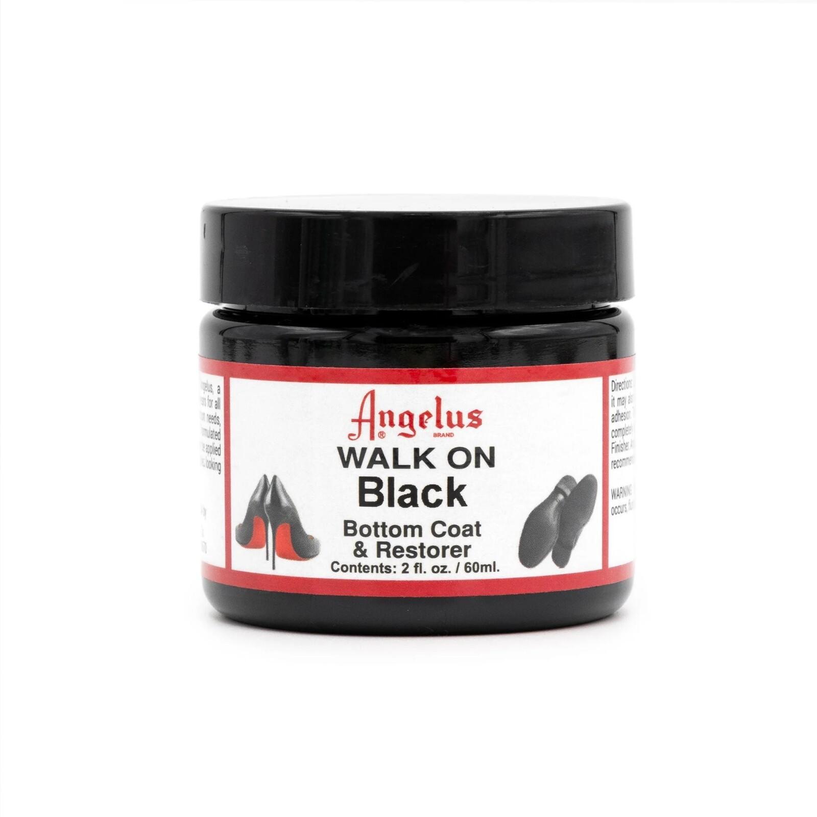 Angelus Walk On Black Sole Paint Bottom Coat Restorer for Designer Shoes / Heels