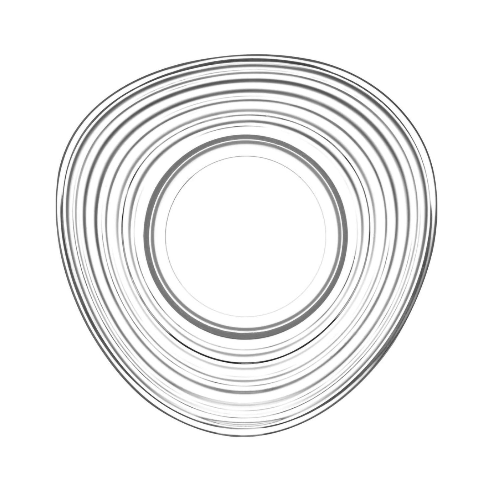 Derin Turkish Tea Glass Saucers - 13cm - Clear - Pack of 6