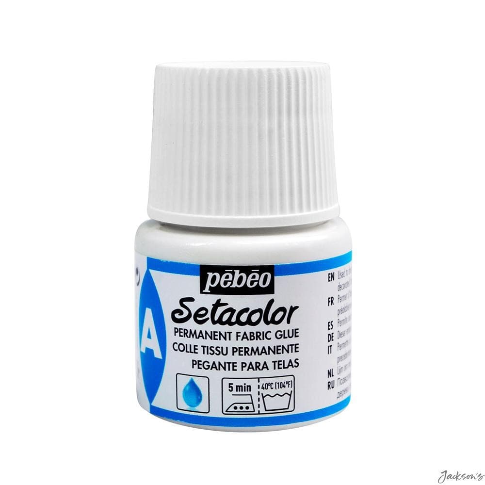 Pebeo Setacolour Fabric Glue 45ml Permanent Textile Craft Repair