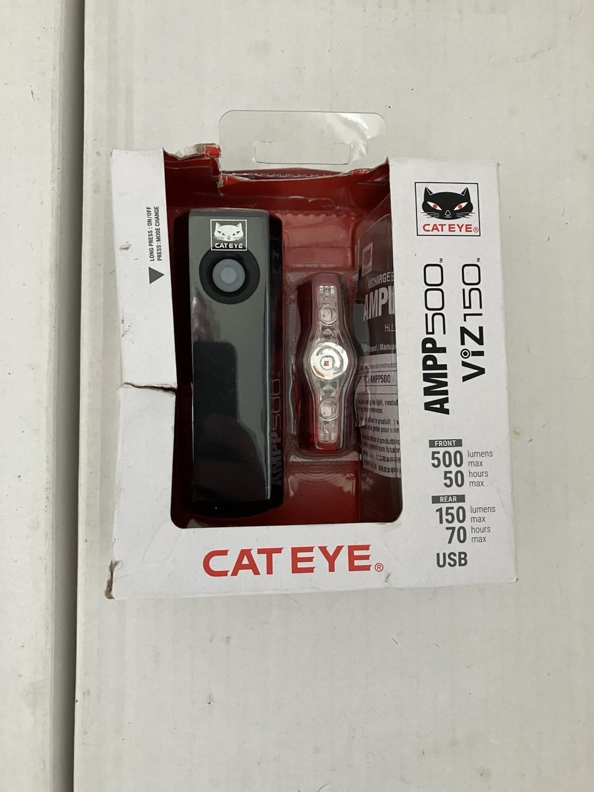Cat Eye AMPP500 & ViZ150 Light Set. New & Boxed