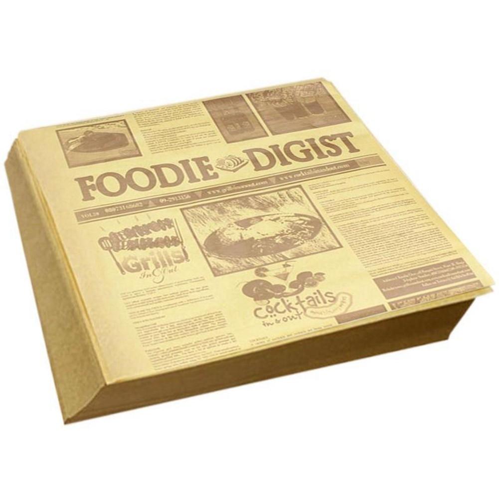 Oil Proof Sheet Grease Sandwiches Pizza Wrapping Sheets Fast6825