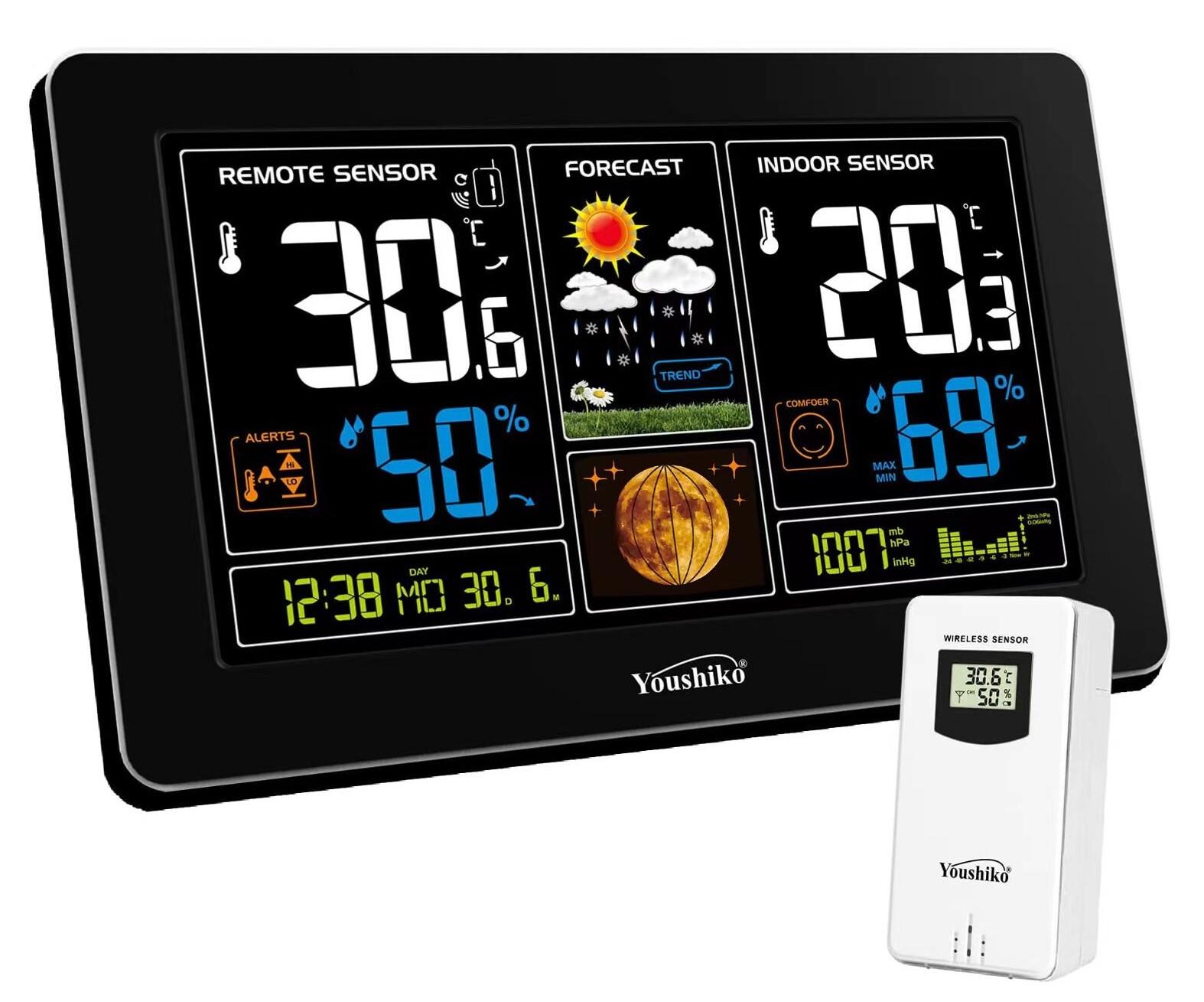 Weather Station with MSF Radio Control Clock ( UK Version ) indoor /outdoor New