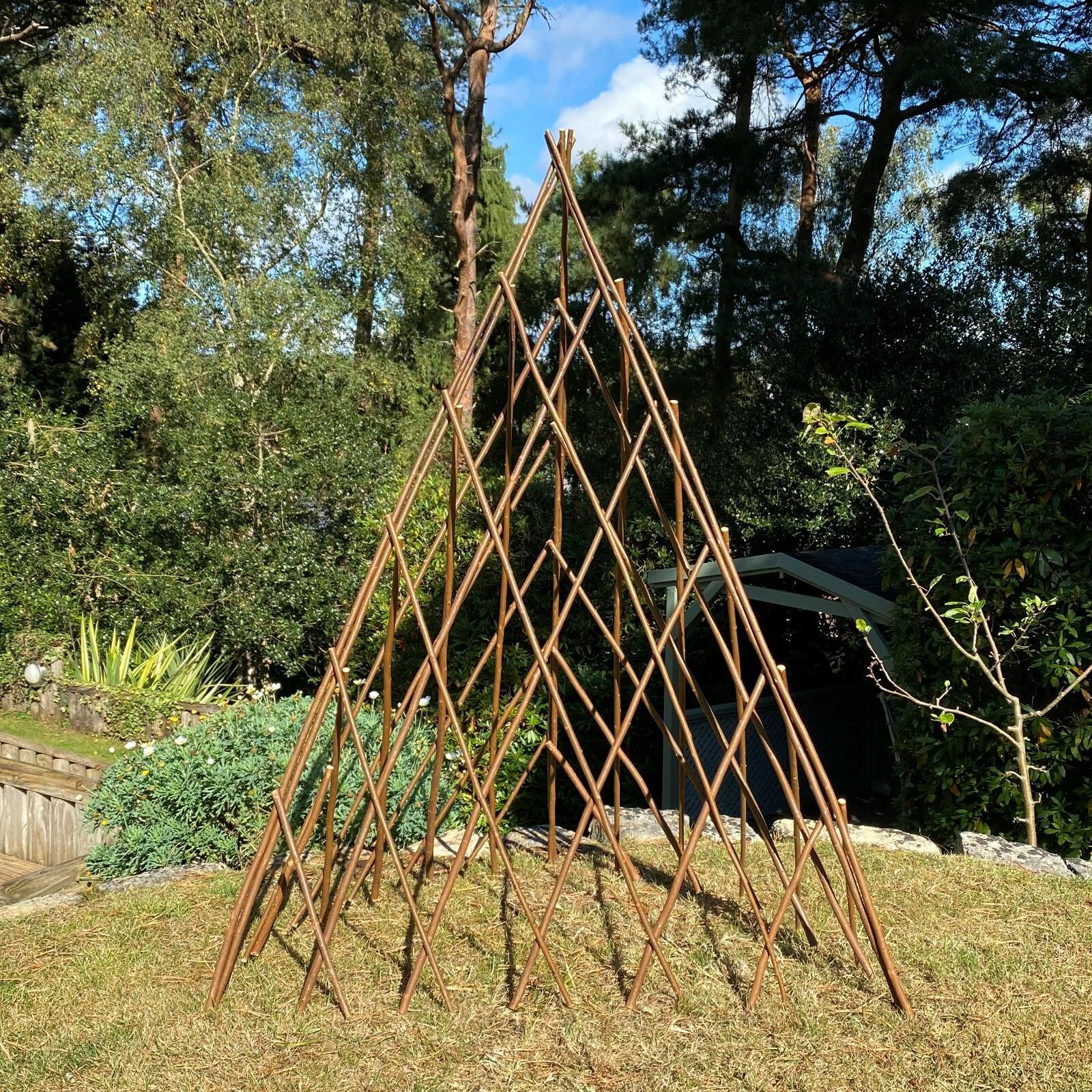 Willow Garden Obelisk Wooden 1.2m Expanding Plant Support Trellis
