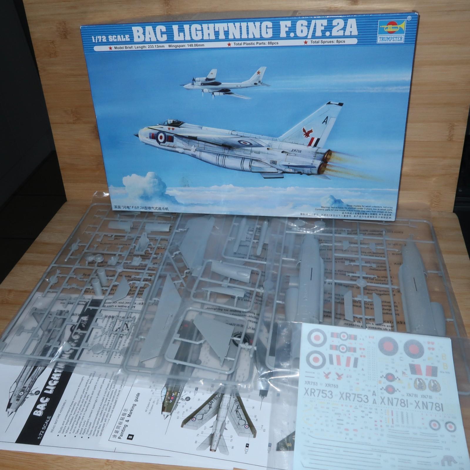 Trumpeter BAC Lightning F.6/F.2A 1/72 Model Kit RAF Interceptor Jet