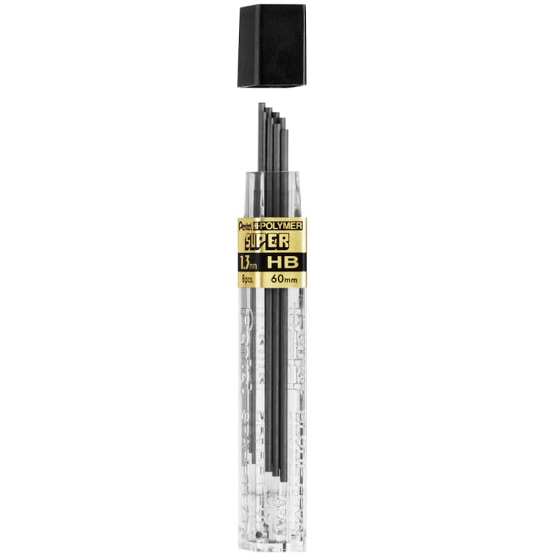 Pentel Super Hi-Polymer 1.3mm HB Leads (8pc)