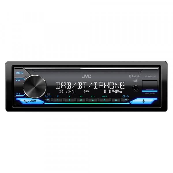 JVC JVC Shallow Media Player, Mechless DAB+ with Bluetooth Phone a - KD-X482DBT
