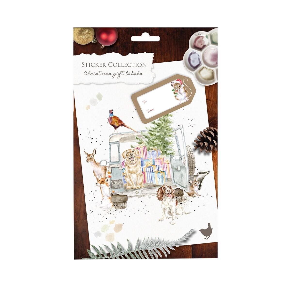 Wrendale Designs Animal Christmas Gift Label Stickers Set of 60 Stationery