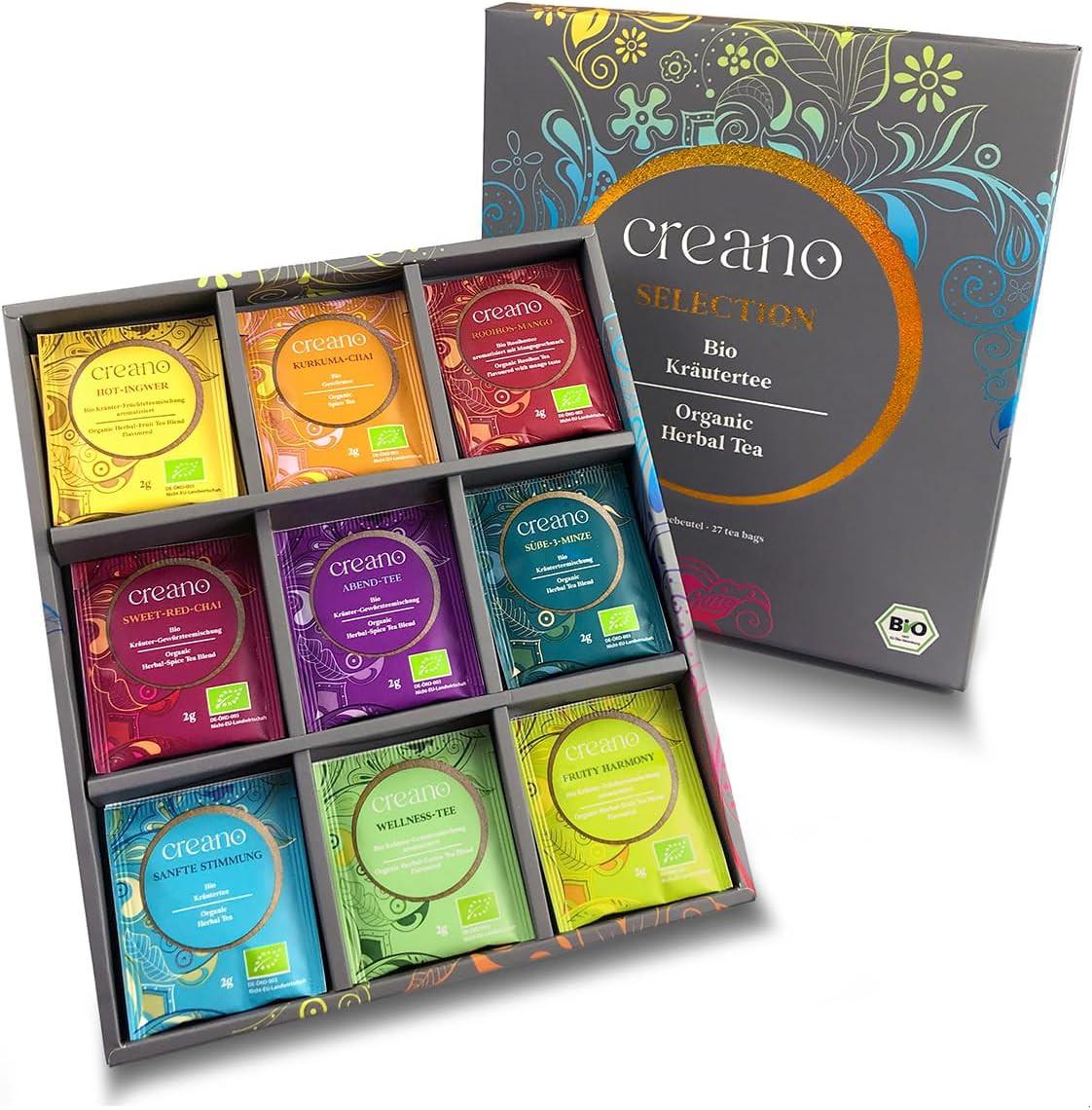 Organic Herbal Tea Box – Selection of 9 Unique Organic Infusions – Premium Herba