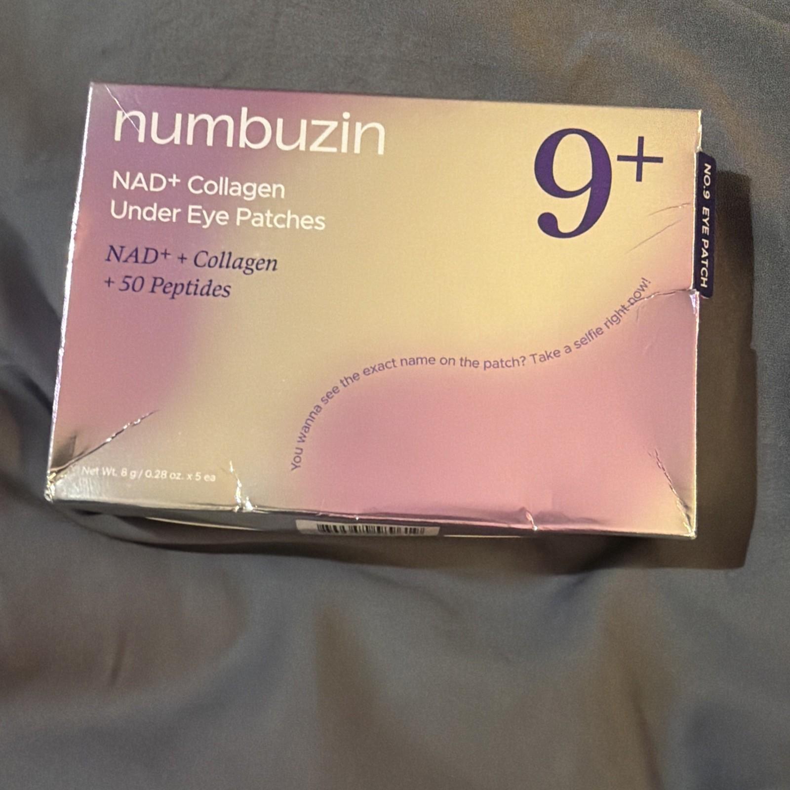 Numbuzin No.9 Under Eye Patches NAD+ Collagen Dark Circles Puffiness Hydrogel 10