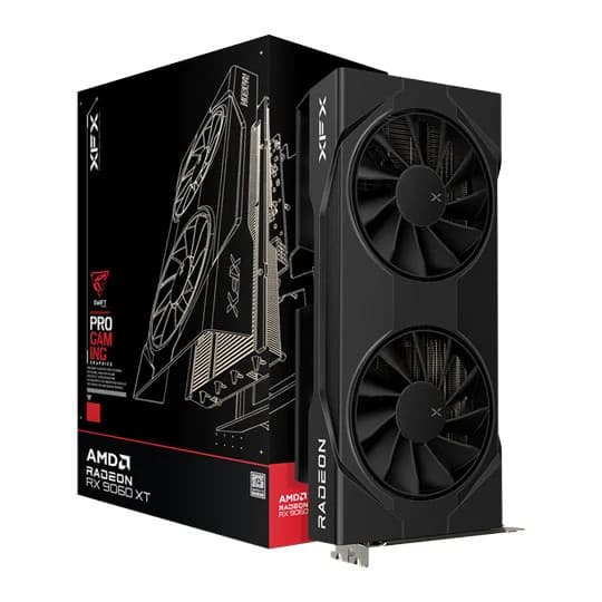 XFX SWIFT Radeon RX 9060 XT OC Gaming Dual Fan Black 16GB GDDR6 Graphics Card, R