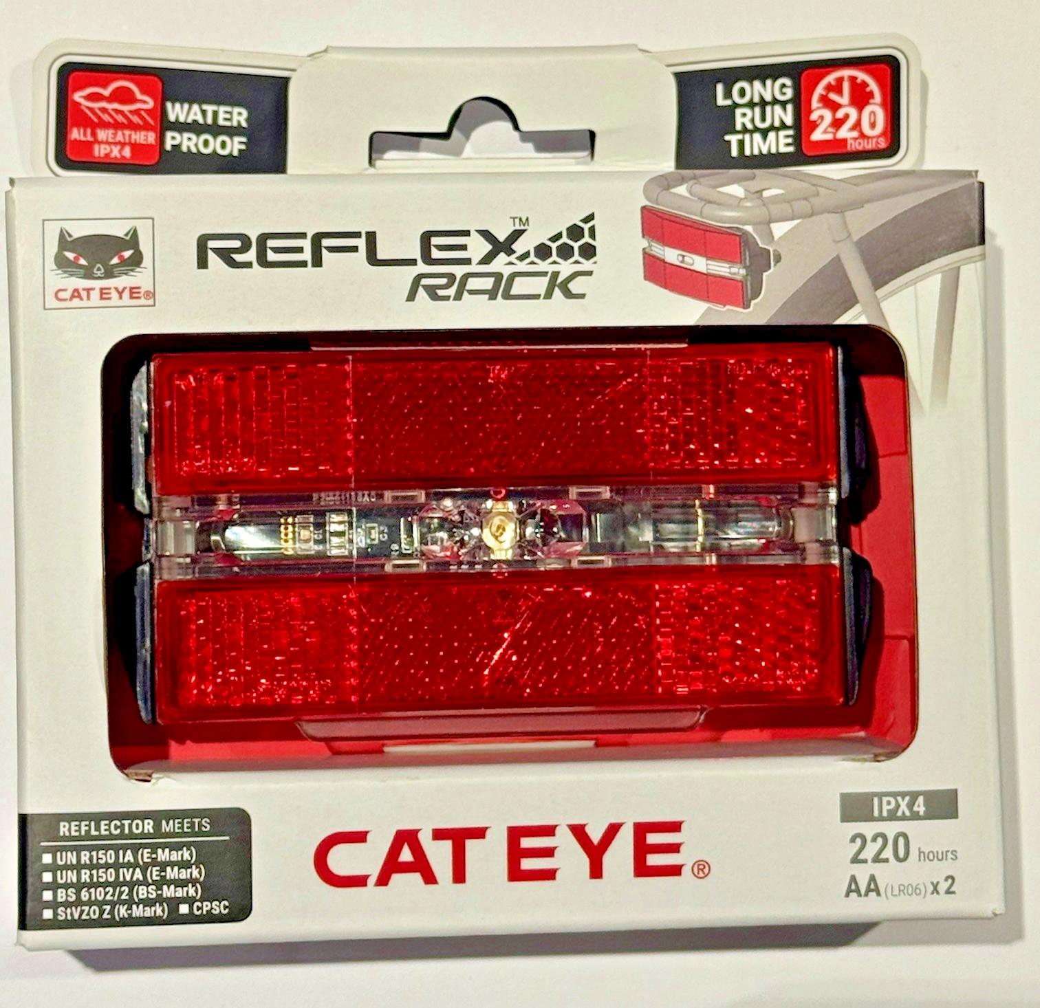 Cateye Reflex Rack Rear Light Black - Image 2