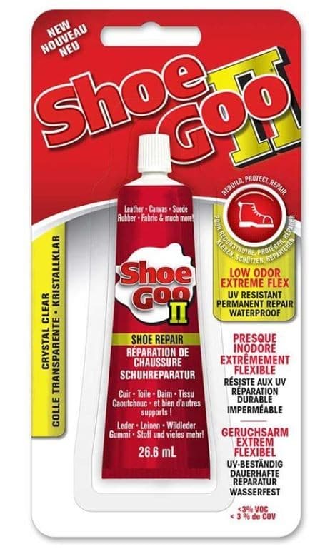 Shoe Goo II - 26.6ml - Clear Shoe Repair Glue, Low Odour - Solvent Free Adhesive