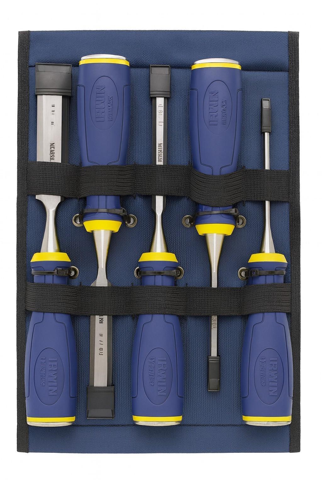 IRWIN MS500 5 Piece All Purpose Chisel Set Striking Cap 10503428 With Wallet