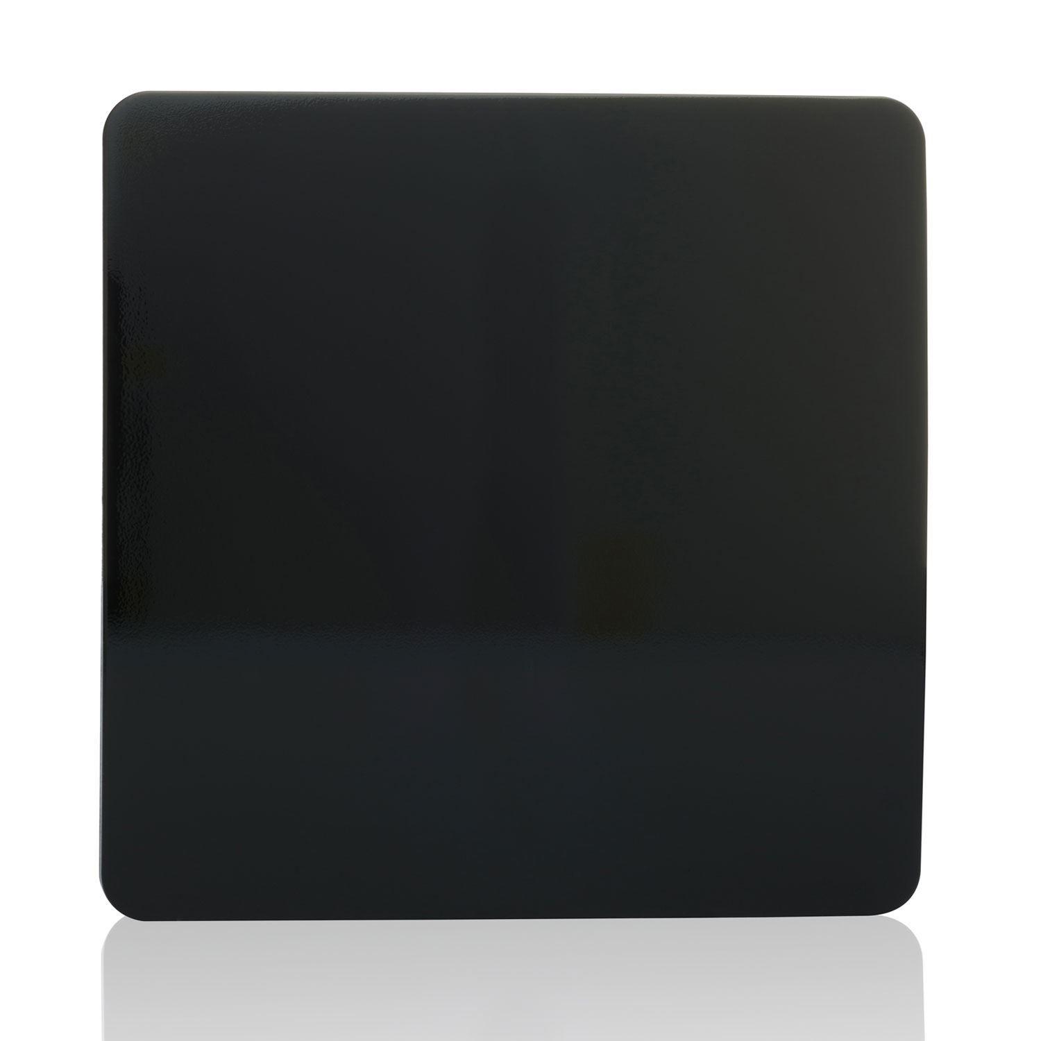 Trendi Artistic Modern Glossy Tactile Single Blanking Plate Black ART-BLKBL