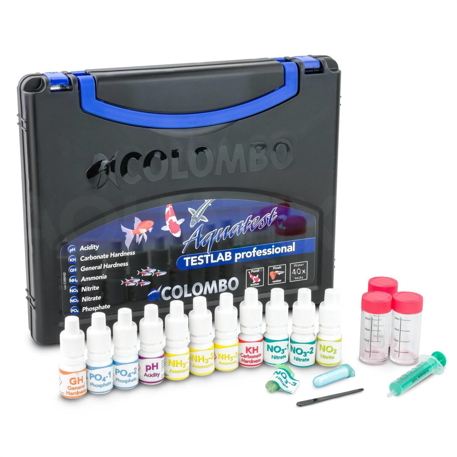 COLOMBO AQUATEST TEST LAB PROFESSIONAL POND FRESH AQUARIUM WATER TEST KIT FISH