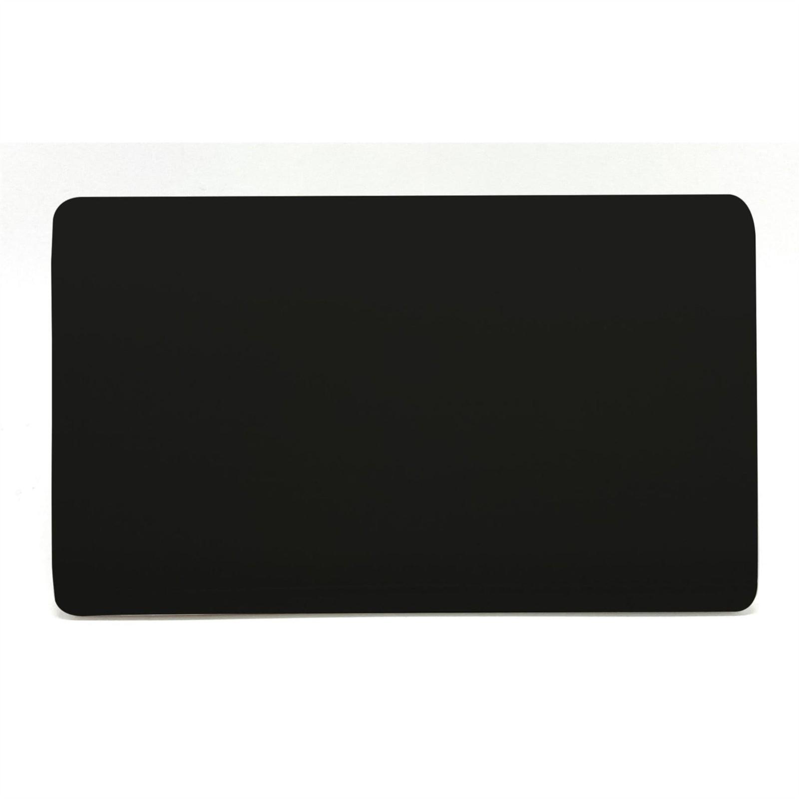 Trendi 2 Gang Artistic Modern Glossy Tactile Double Blanking Plate Black