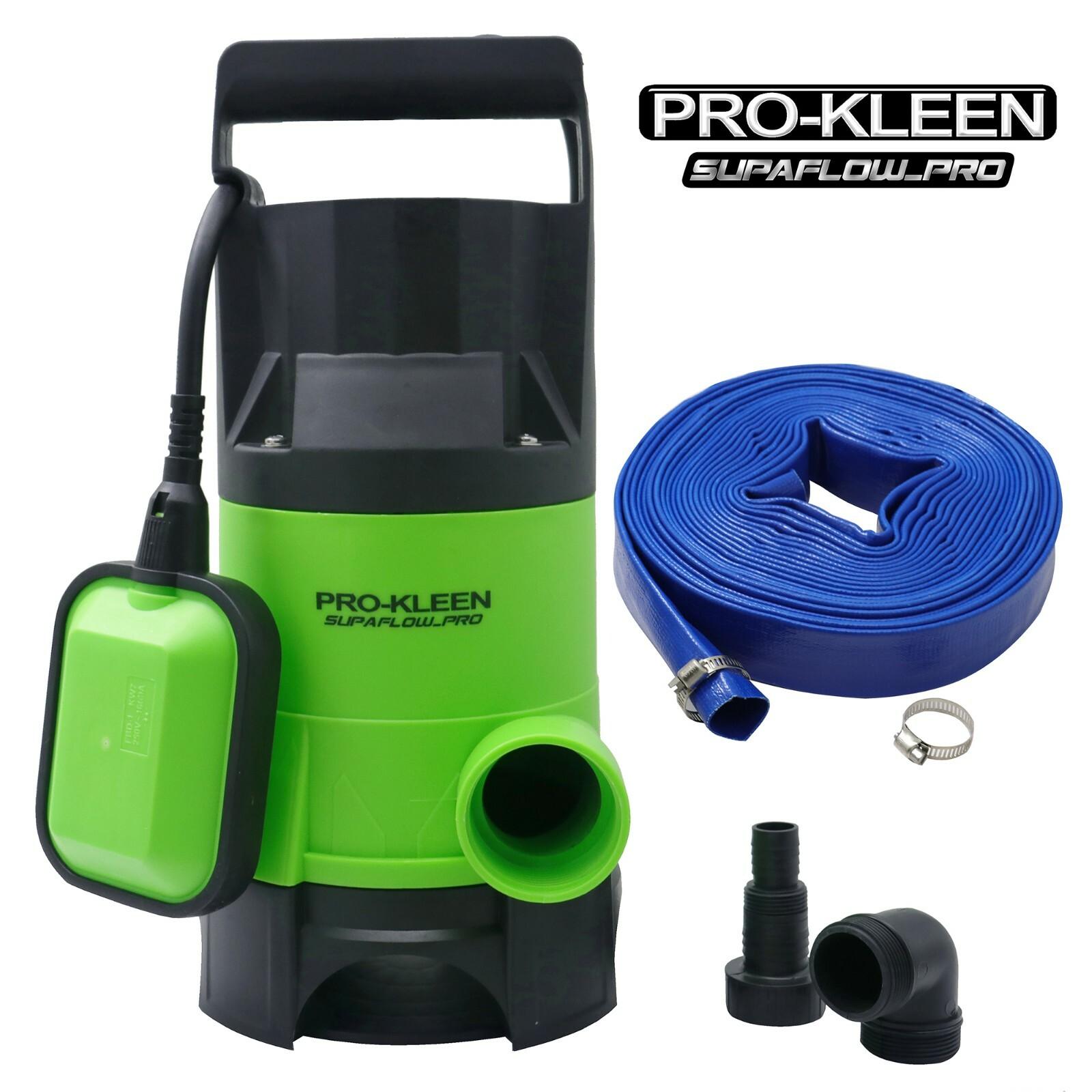 Submersible Water Pump Electric Dirty Clean Pond Pool Flood Well 400w & 15m Hose